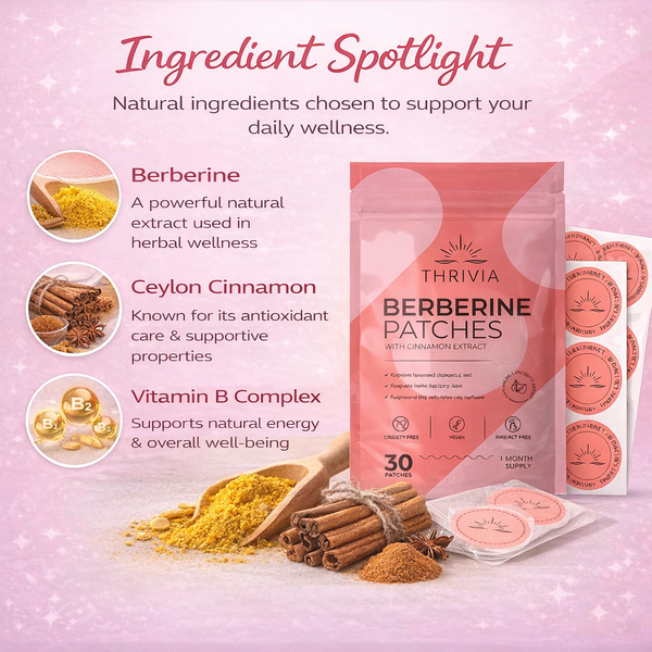 Thrivia Berberine Patches | Daily Routine Format